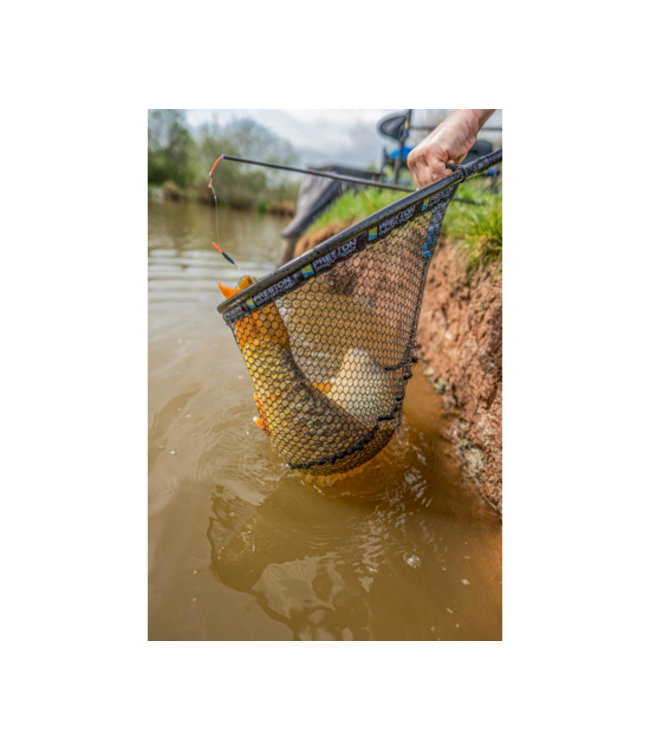 Preston Monster XS Lift Net – Extra Sterk Landingsnet met Geïntegreerde Lift Handle, Aluminium Frame en Latex Mesh