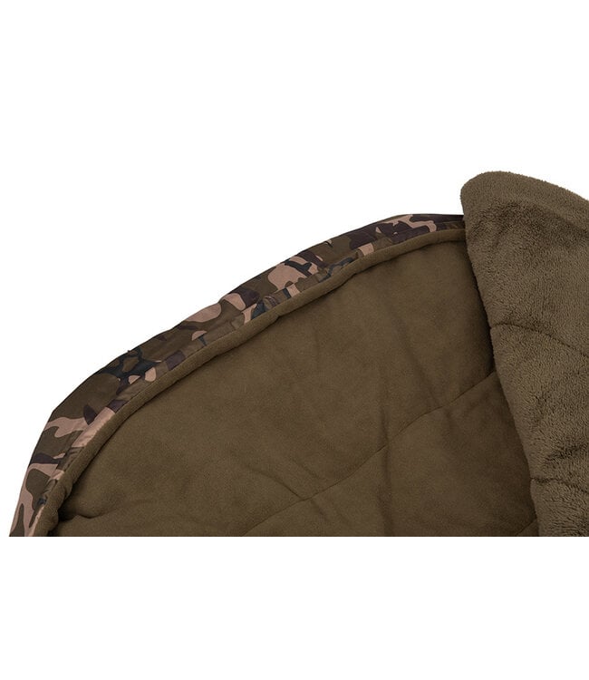 Fox Camolite Sleeping Bag – Sac de Couchage Carpe Chaud avec 7 Core Hollow Fibre, Micro-Fleece, Sherpa Fleece et Hot-Foot-Pocket