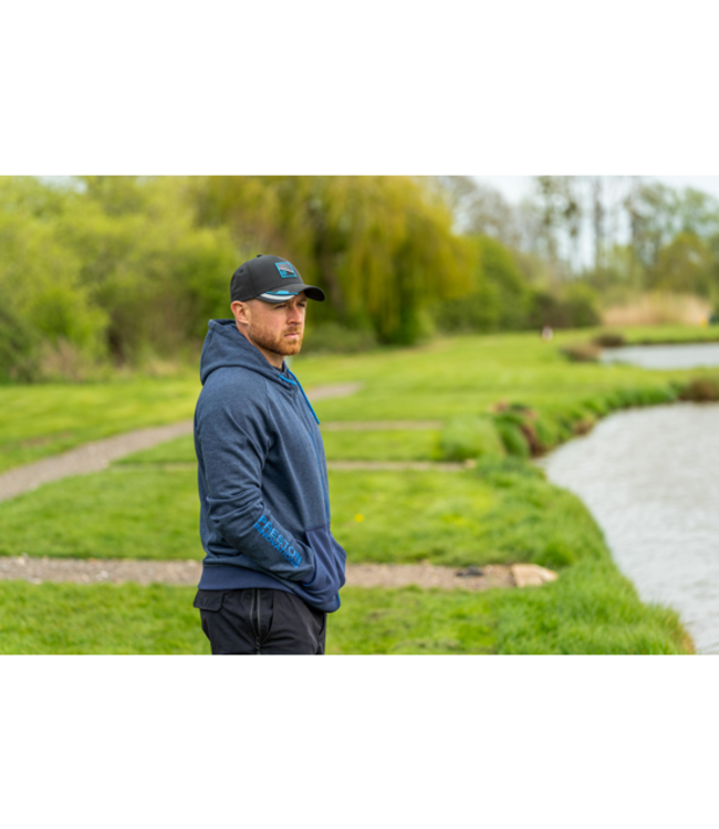 Preston Navy Tide Zip Hoodie – Hoodie Bleu Marine Polyvalent avec Zip Complet, Capuche Réglable et 2 Poches Avant