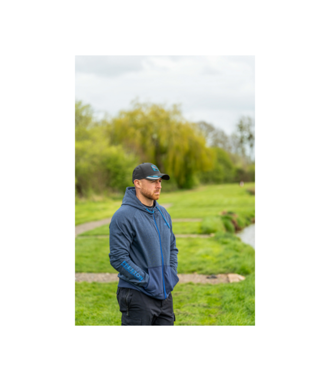 Preston Navy Tide Zip Hoodie – Veelzijdige Marineblauwe Hoodie met Volledige Rits, Verstelbare Kap en 2 Voorzakken