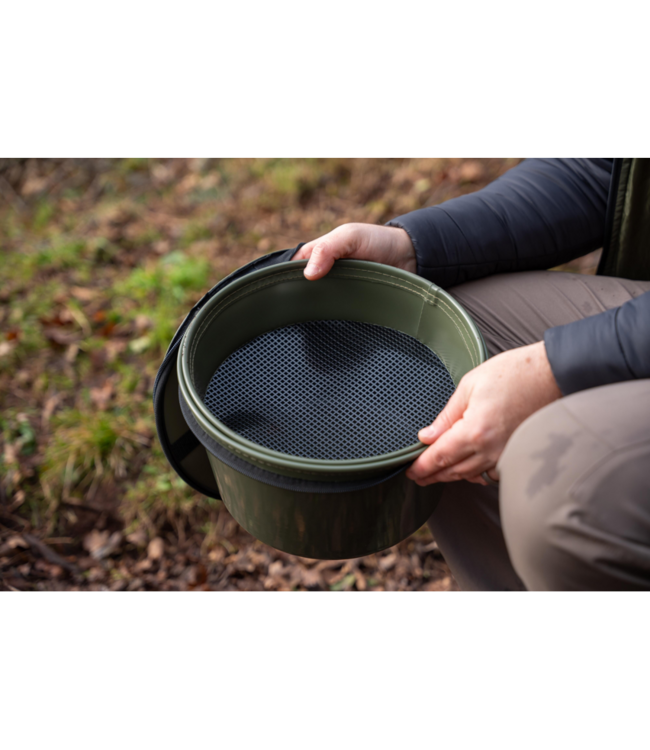 Korum EVA Solid Groundbait & Riddle Bowl Deep – Bassine EVA Profonde avec Coque Rigide pour Mélanger et Tamiser les Amorces