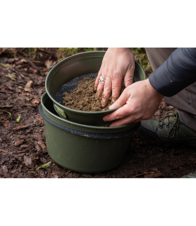 Korum EVA Solid Groundbait & Riddle Bowl Deep – Bassine EVA Profonde avec Coque Rigide pour Mélanger et Tamiser les Amorces