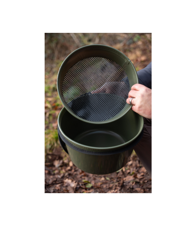 Korum EVA Solid Groundbait & Riddle Bowl Deep – Bassine EVA Profonde avec Coque Rigide pour Mélanger et Tamiser les Amorces