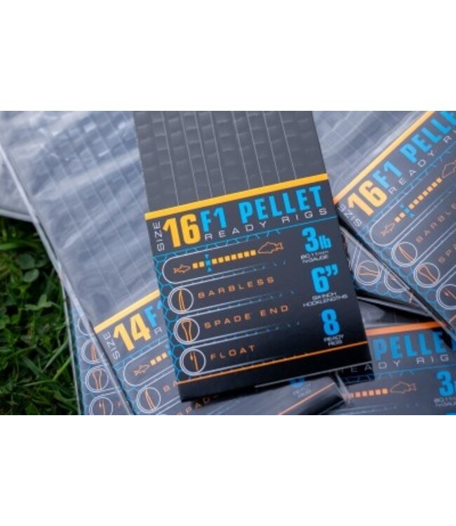 Guru 6" F1 Pellet Pole Rig – Voorgemonteerde Onderlijn van 15,24cm met Bledhaak
