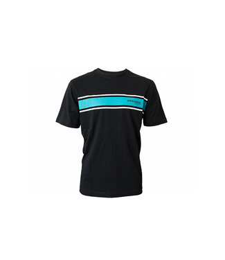 Drennan DR T-Shirt Aqua Stripe – Zwart T-Shirt met Aqua Details