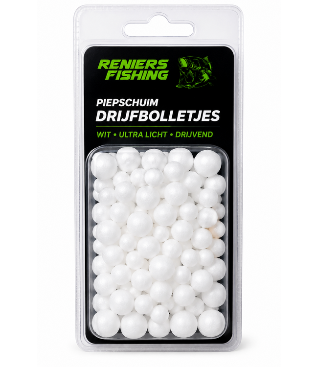 Reniers Fishing Boules Flottantes en Polystyrène – boules flottantes truite en blanc ou coloré pour montages et appâts truite