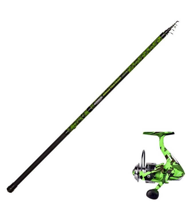 Garbolino Combi Jungle Téléscopique Truitte + Moulin Jungle 101FD 3.60m
