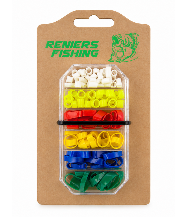 Reniers Fishing Silicone Rings Assortment Box Truite – assortiment de bagues silicone pour montages truite, flotteurs et réglages de ligne