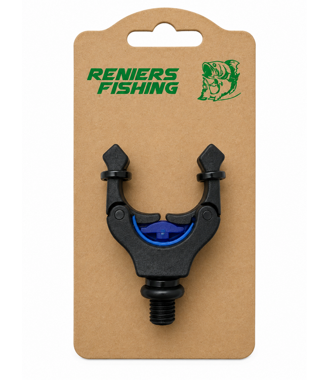 Reniers Fishing Reniers Fishing Auto Lock Feeder Rod Rest Blue – support de canne automatique avec système de verrouillage pour feeder, truite, carpe et pêche allround