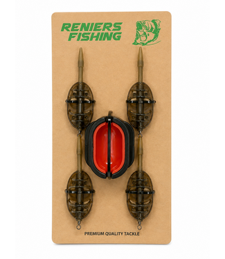 Reniers Fishing Set Inline Method Feeder 4 Pièces & Quick Release Mould