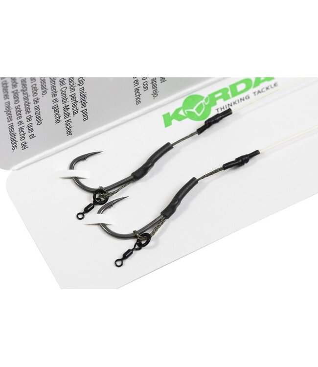 Korda Combi Multi Rig Wide Gape X Barbed – Montage Combi Prêt à l’Emploi avec Ardillon
