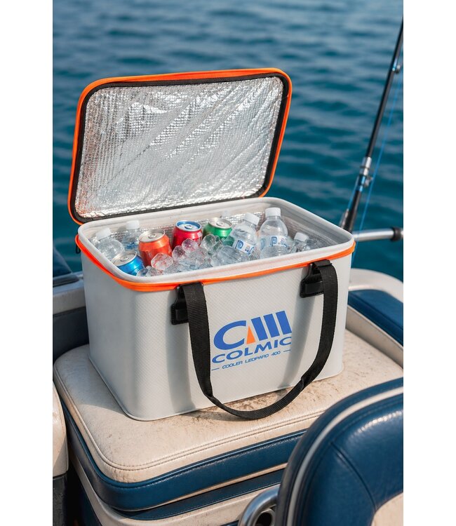 Colmic Colmic Cooler Leopard 400 – Sac Isotherme PVC pour Appâts, Boissons et Poissons