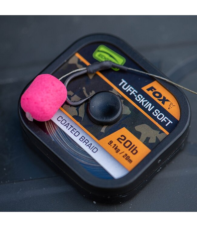 Fox Edges Tuff-Skin Soft 20m – Zinkend gecoat onderlijnmateriaal voor karperrigs