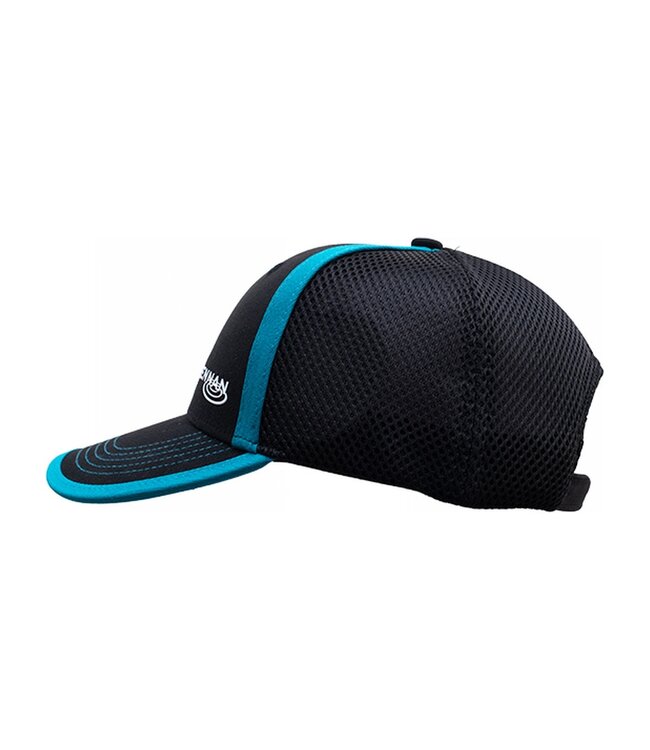 Drennan Black Baseball Cap – Zwarte vispet met aqua details