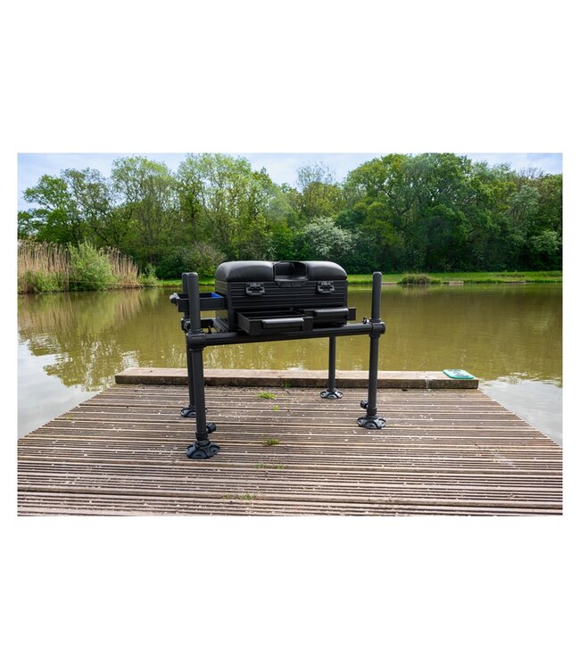 Preston Ignition SL Seatbox sans repose-pieds – Station compacte sur pieds 30mm avec 3 tiroirs