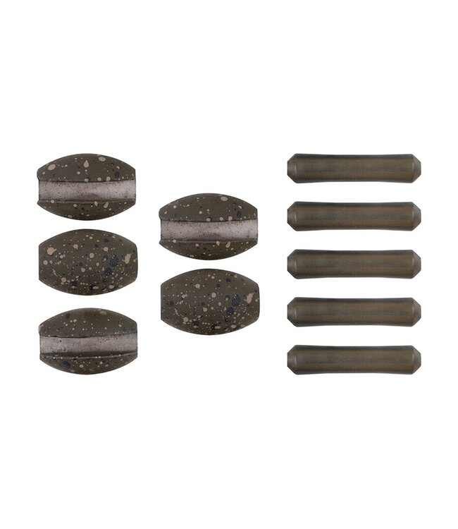 Fox Edges Tubing Tungsten Sinker Kit 5 pièces – Lests pour tube de montage carpe