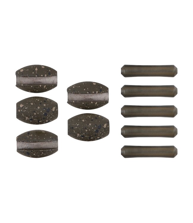 Fox Edges Tubing Tungsten Sinker Kit 5 pièces – Lests pour tube de montage carpe