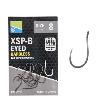 Preston XSP-B Eyed Barbless Haken