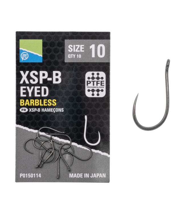 Preston XSP-B Eyed Barbless Hooks – Feederhaken, 10 stuks