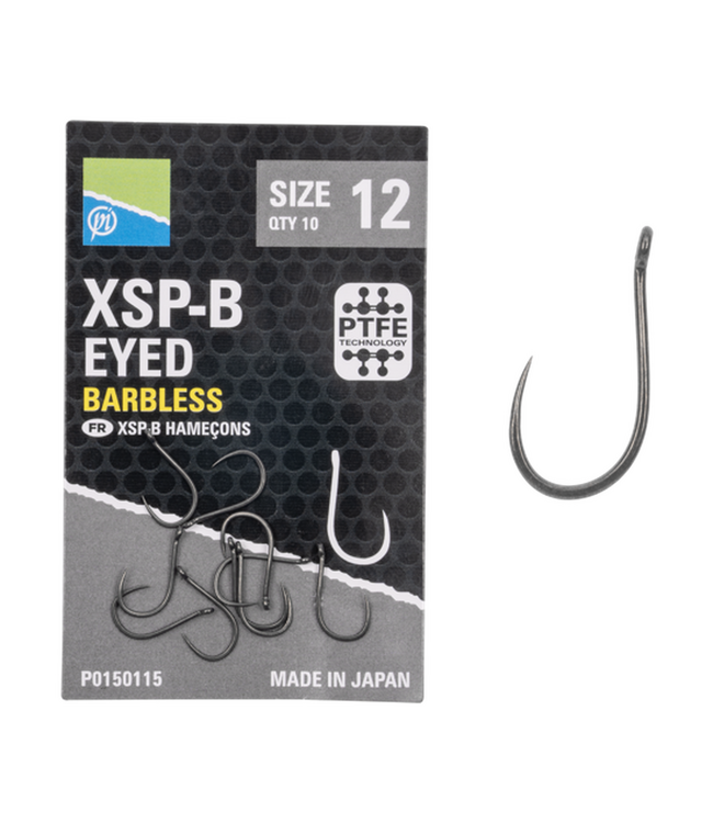 Preston XSP-B Eyed Barbless Hooks – Feederhaken, 10 stuks