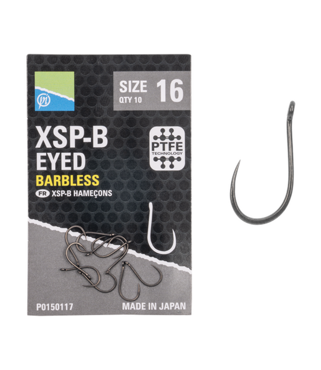 Preston XSP-B Eyed Barbless – Hameçons feeder, 10 pièces