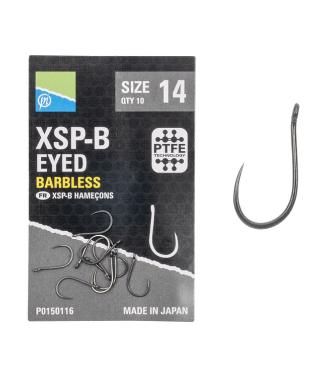 Preston XSP-B Eyed Barbless Hooks – Feederhaken, 10 stuks