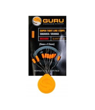 Guru Super Tight Line Stops Squared Orange