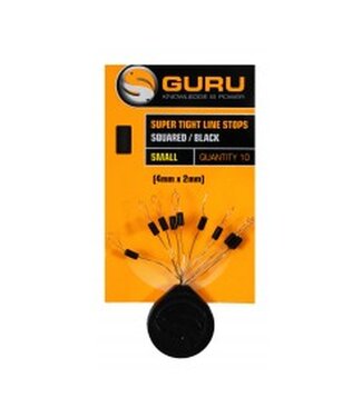 Guru Super Tight Line Stops Squared Black