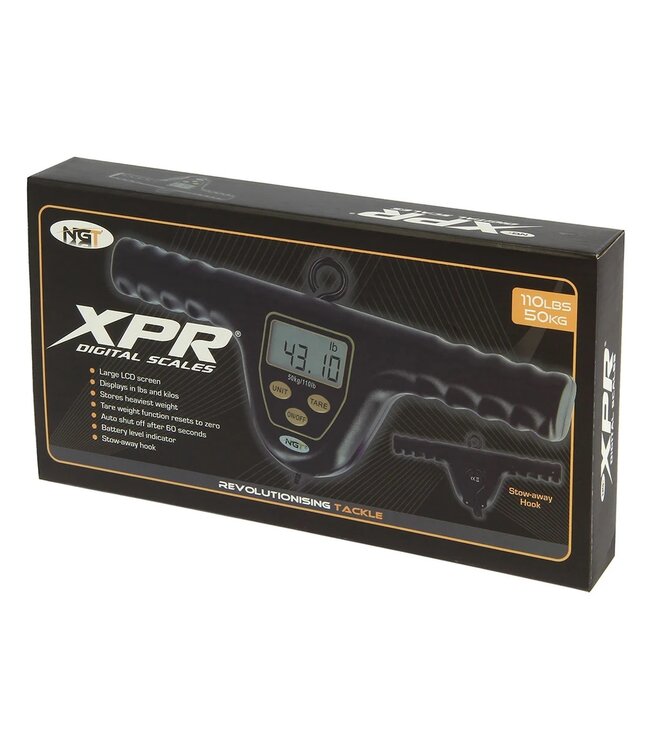 NGT XPR Digital Scales 110lb / 50kg – Digitale Visweegschaal met Meetlint & Etui
