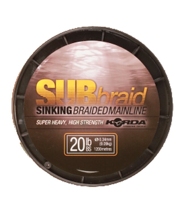Korda Sub Braid 20lb 0,34mm – Tresse Coulante pour Corps de Ligne