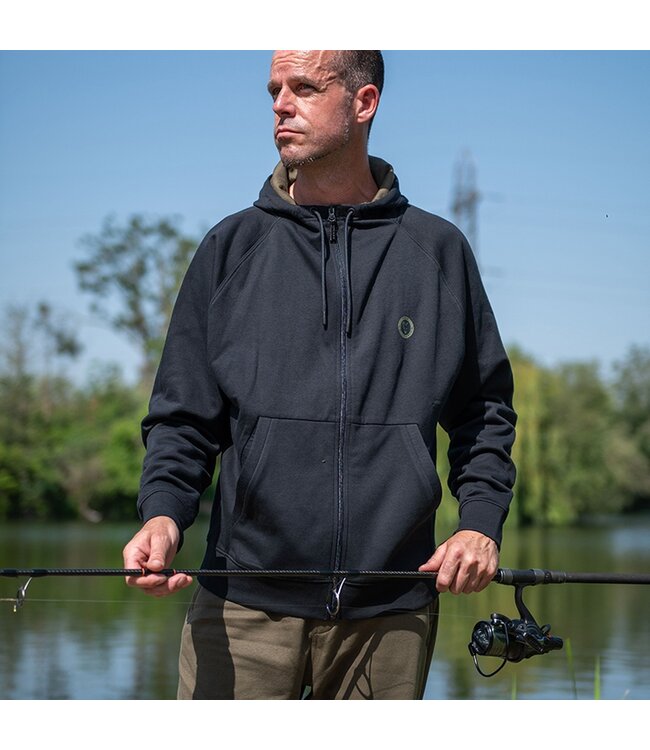 Fox Collection Zipped Hoody Black – Hoodie met Volledige Rits
