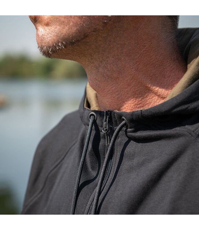 Fox Collection Zipped Hoody Black – Hoodie met Volledige Rits