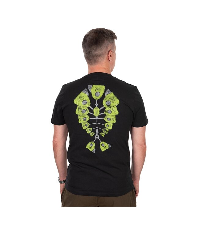 Fox Green Indicator T-Shirt – Zwart Shirt met Groene Visprint