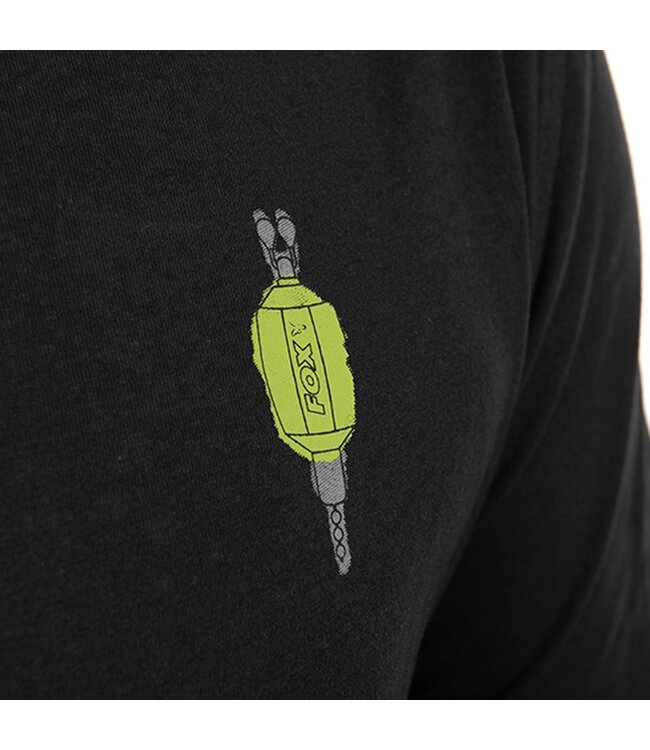 Fox Green Indicator T-Shirt – Zwart Shirt met Groene Visprint