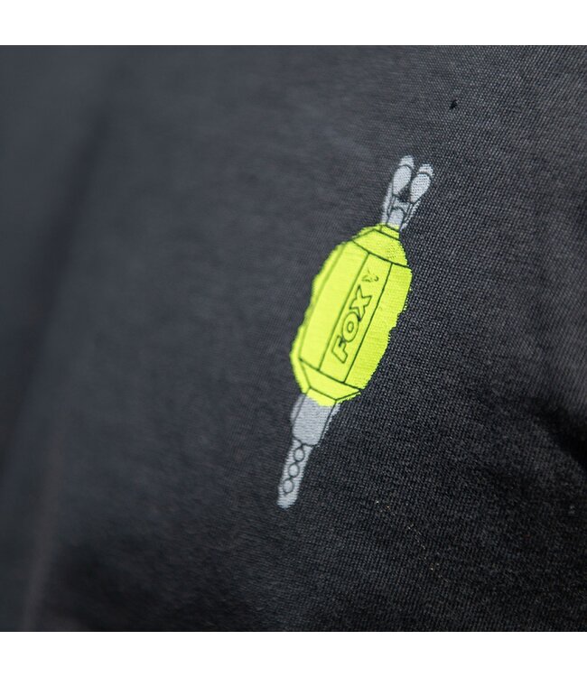 Fox Green Indicator T-Shirt – T-Shirt Noir avec Motif Poisson Vert
