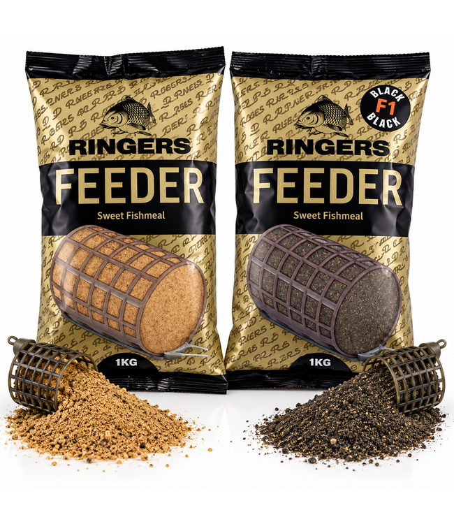Ringers Feeder Sweet Fishmeal 1kg – Fijn Zoet Vismeel Grondvoer voor Feeder, Karper & Brasem – Standard of Dark  DE