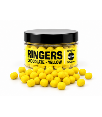 Ringers Wafters Chocolate Yellow – semi-schwimmender Dumbell Hakenköder (Mini / 6mm)