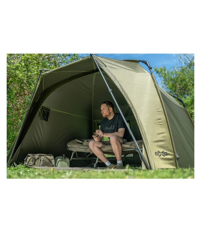 Avid Carp EXO+ RV – 1.5-Persoons Karper Bivvy met Storm Cap