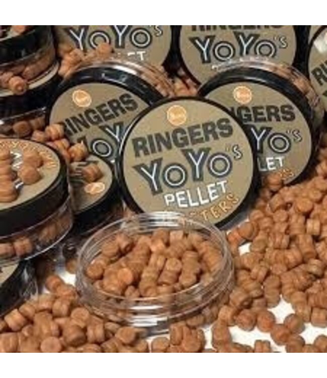Ringers YoYo's Duos Wafter 8mm – Hi-Vis Wafters met Bait Band Groef voor Method Feeder