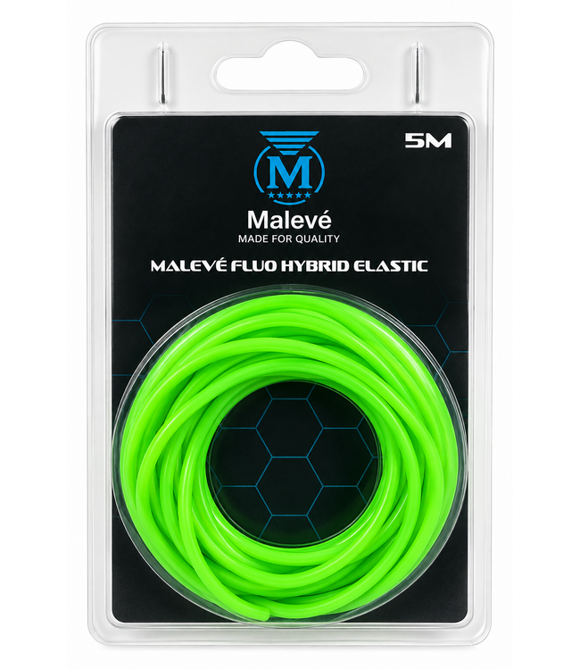 Malevé Soft Fluo Hybrid Élastique 5m – Élastique Hybride Souple pour Carpodrome, F1 & Carpe – 1,2 à 2,8mm