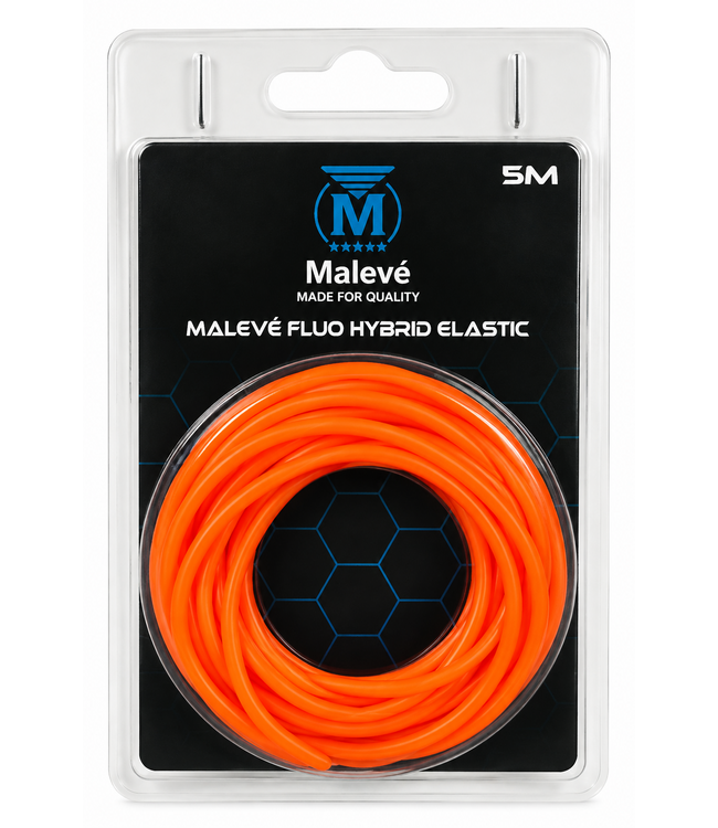 Malevé Soft Fluo Hybrid Élastique 5m – Élastique Hybride Souple pour Carpodrome, F1 & Carpe – 1,2 à 2,8mm