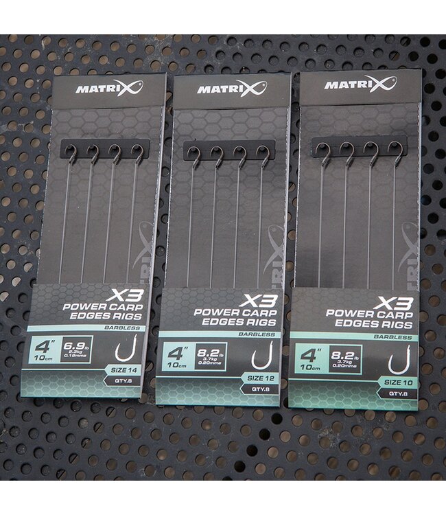 Matrix X3 Power Carp Edge 10cm Sans Ardillon – Bas de Ligne Carpe Renforcés 8pcs