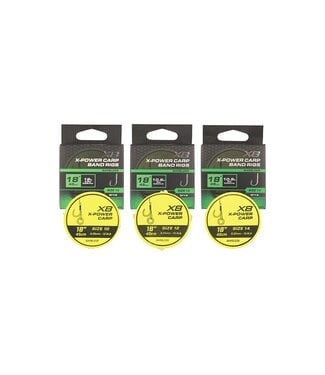 Matrix X8 X-Power Carp 45cm Band Rig Barbless (8 pcs)