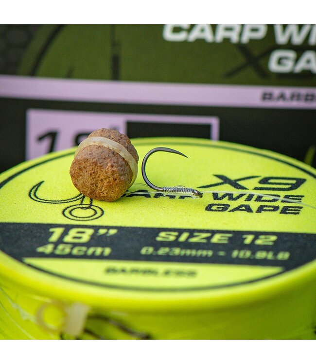 Matrix X9 Carp Wide Gape 45cm Band Rig – Karpfenvorfach für Pellet & Waggler 8St.