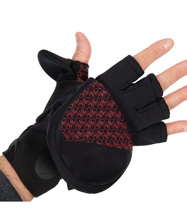 Fox Rage Fingerless Mitten Gloves – Warme Wanten met Omklapbare Vinger- en Duimcover