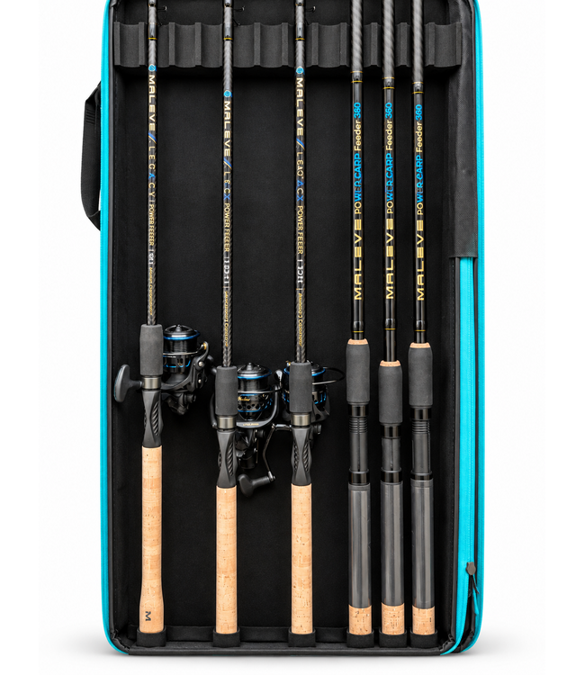 Malevé Hardcase Ready Rod Hengelfoedraal 190 x 40 x 14cm – Hardcase voor Opgetuigde Hengels met Verstelbare EVA Steunen