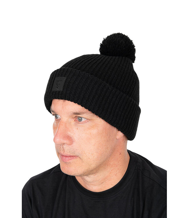 Fox HD Bobble – Black Zware Gebreide Wintermuts