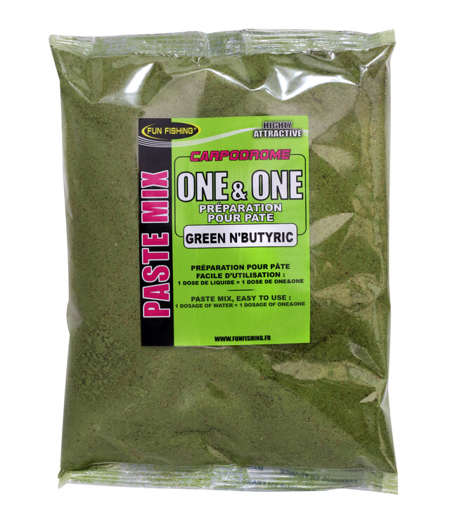 Fun Fishing One & One Paste Mix 500g – Pâte d’Eschage pour Pêche au Coup et Fisheries en 7 Arômes