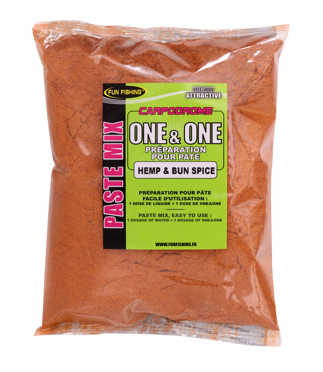 Fun Fishing One & One Paste Mix 500g – Pâte d’Eschage pour Pêche au Coup et Fisheries en 7 Arômes