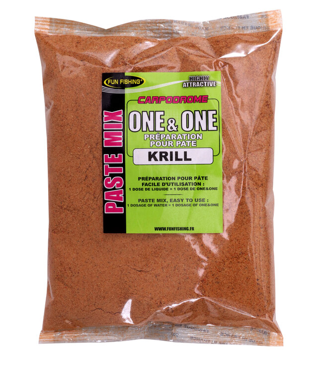 Fun Fishing One & One Paste Mix 500g – Pâte d’Eschage pour Pêche au Coup et Fisheries en 7 Arômes